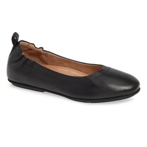 Fitflop "Allegro" Black Leather Ballet Flats
